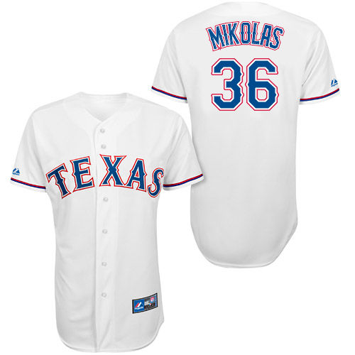 Miles Mikolas #36 Youth Baseball Jersey-Texas Rangers Authentic Home White Cool Base MLB Jersey